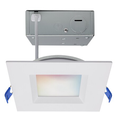 9W LED DW LP Regress Baffle DL 4 In. Square - Starfish IOT Tunable White And RGB 120V 90 CRI White